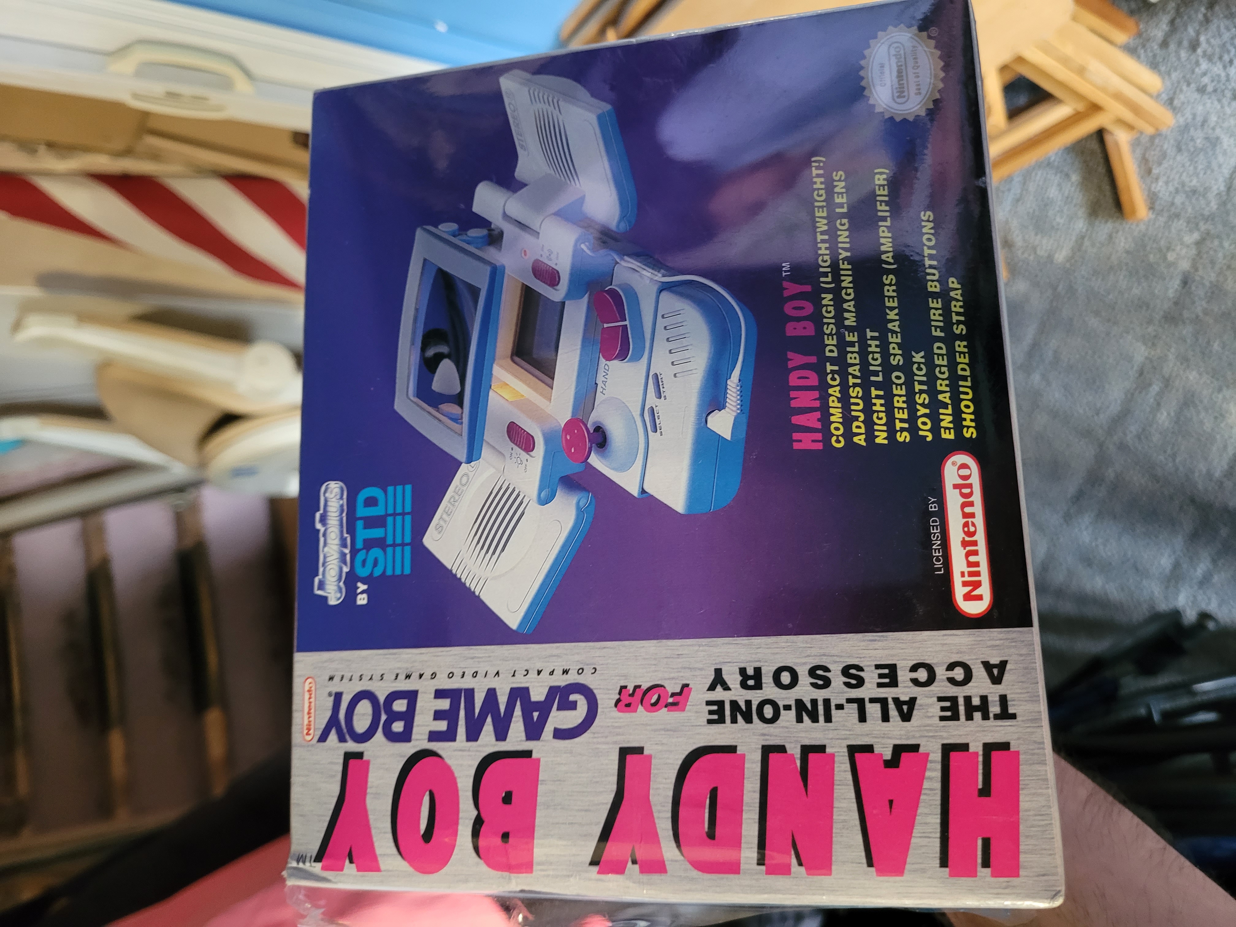 Gameboy Handy Boy accessory sealed. Minor damage to shrink-wrap.