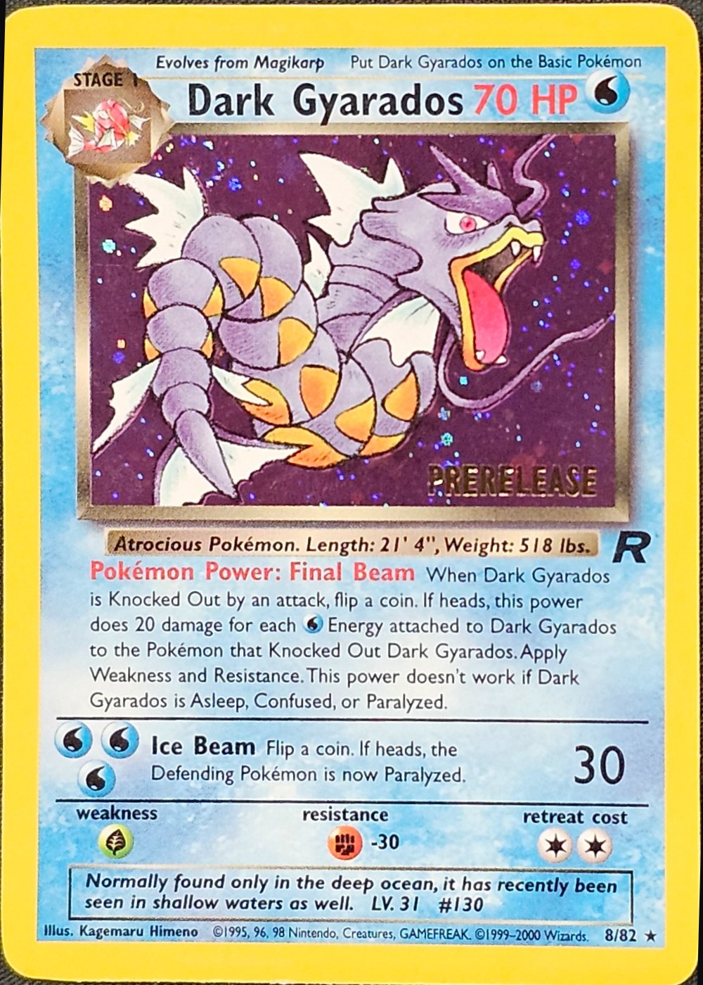 Dark Gyarados · Team Rocket · 8 | PRERELEASE