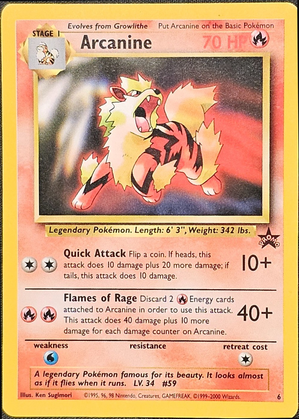 Arcanine · Wizards Black Star Promos · 6